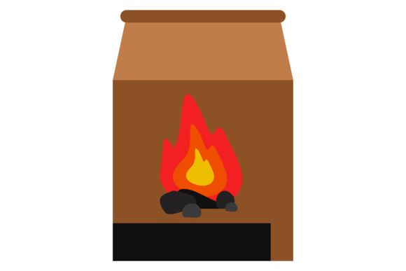 Barbecue Charcoal Bag Color Icon. Grill: A Bold Design Asset