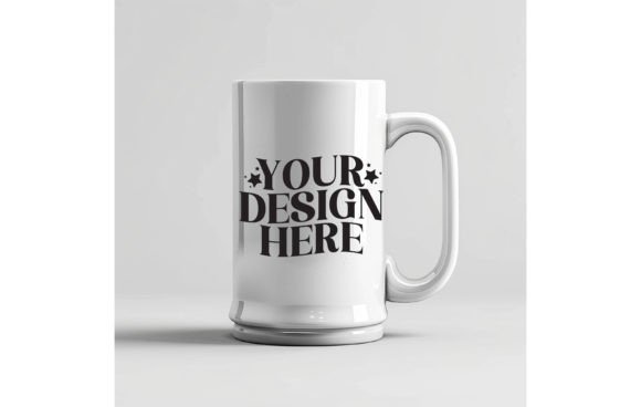 Beer, Empty Mug White Color Mockup 2: A Versatile Design Asset