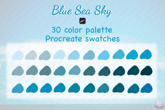 Blue Sea Procreate Color Palette: Digital Design Essentials