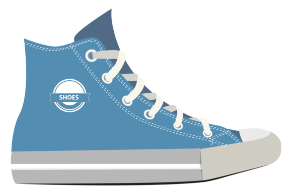 Blue Sport Shoe Color Icon: Casual Sneak Design Guide