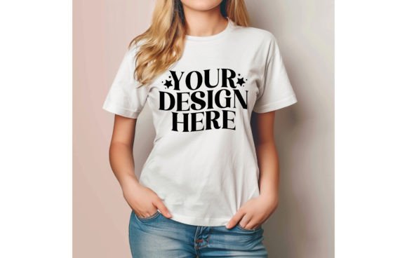 Elevate Your Designs: The Baby,woman Empty T-shirt White Color Moc