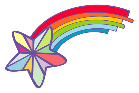 Shooting Star Color Icon: A Fantasy Miracle for Your Designs