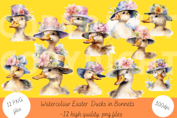 Stupendous Watercolour Easter Ducks for Creative Projects