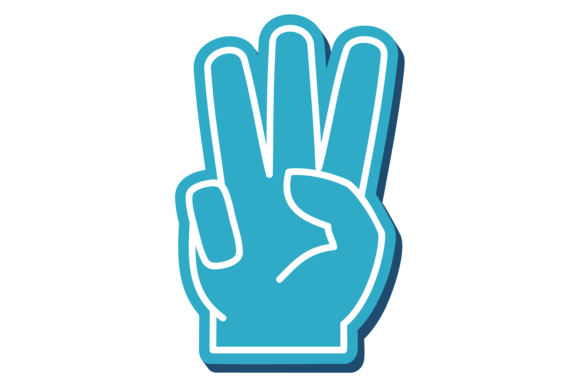 Three Fingers Foam Hand: The Energetic Cheering Color Font