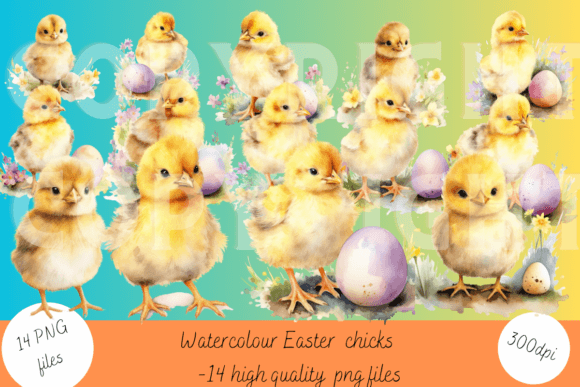 Watercolour Easter Chicks: Stupendous Spring Design Assets